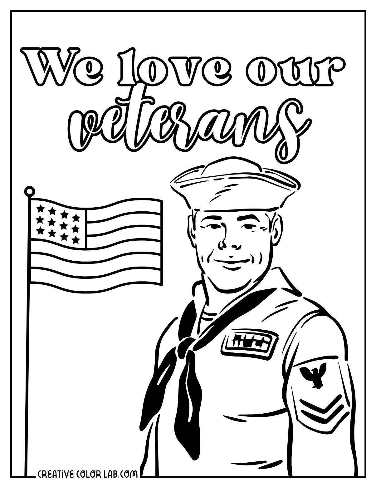 Printable Veteran&amp;#039;S Day Coloring Pages regarding Veterans Day Coloring Sheets Free Pdf