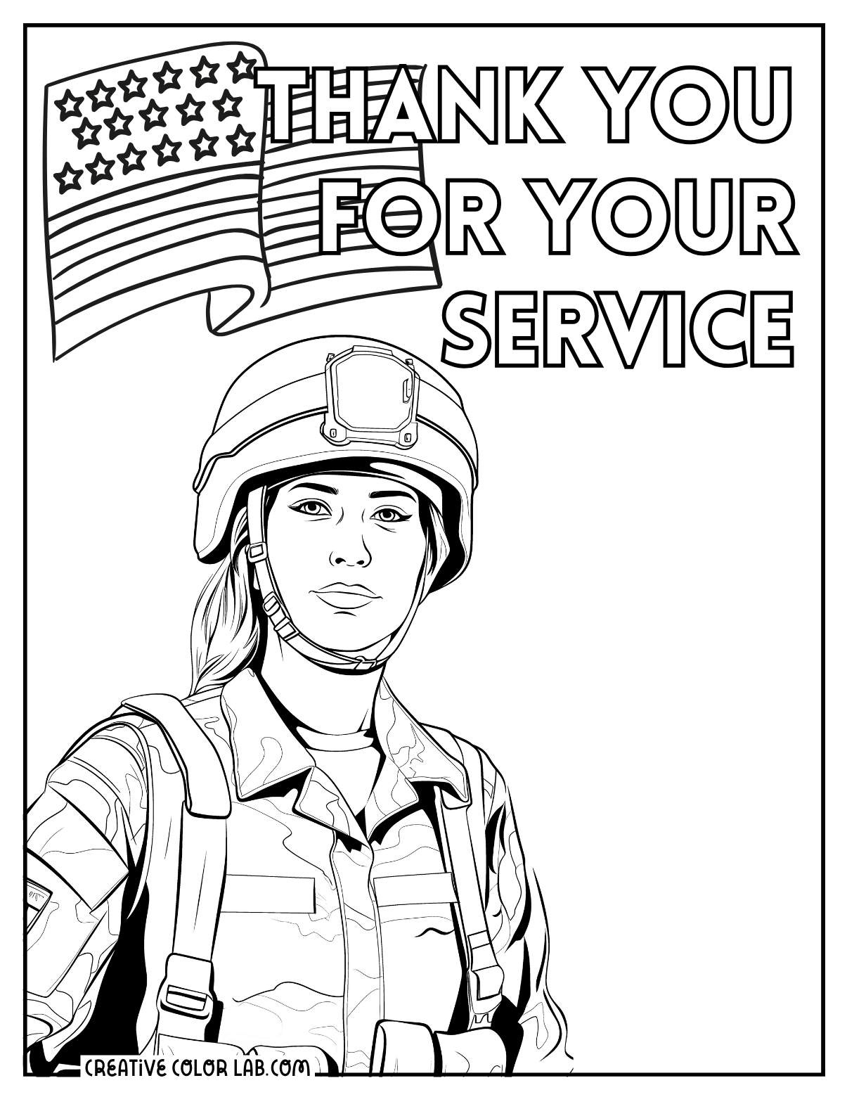 Printable Veteran&amp;#039;S Day Coloring Pages within Thank You Veterans Coloring Page Printable