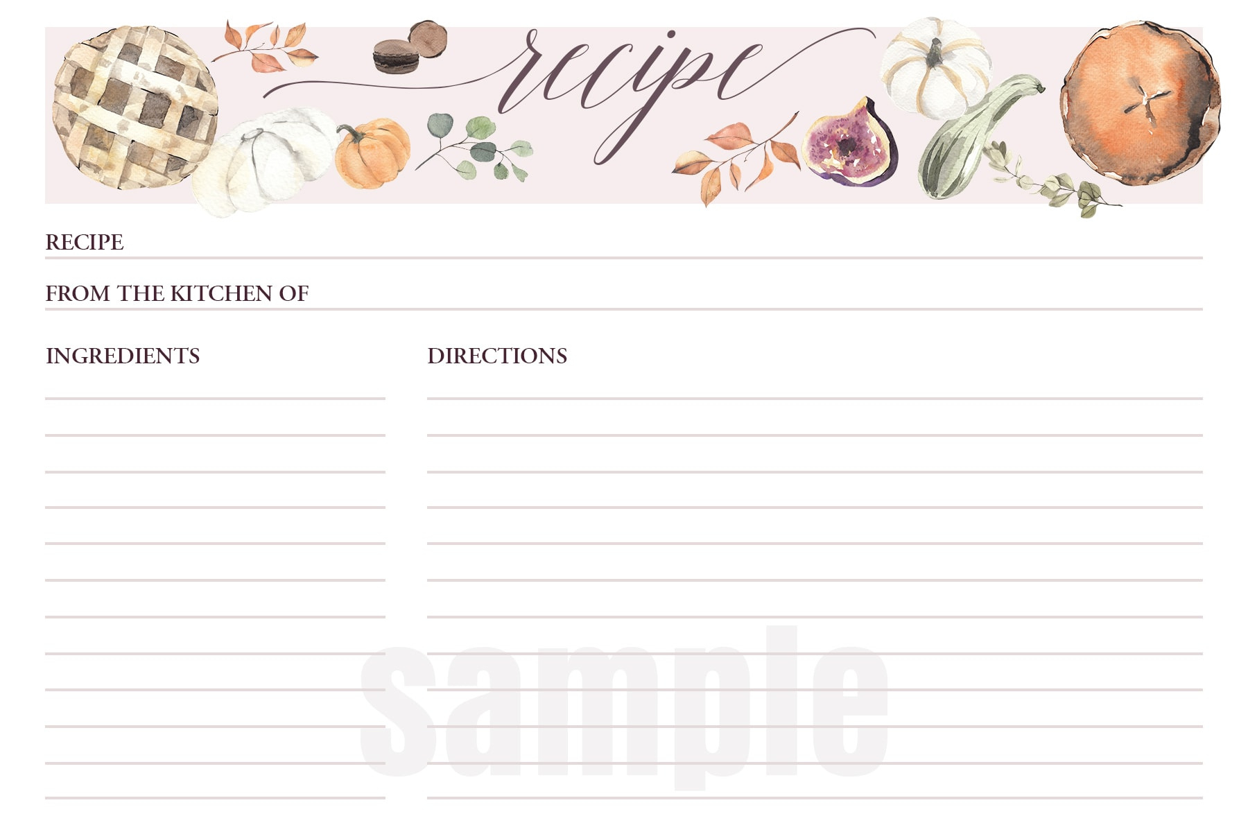 Recipe Cards: Free Printable Recipe Cards For Fall &amp;amp; Thanksgiving pertaining to Free Printable Thanksgiving Recipe Cards