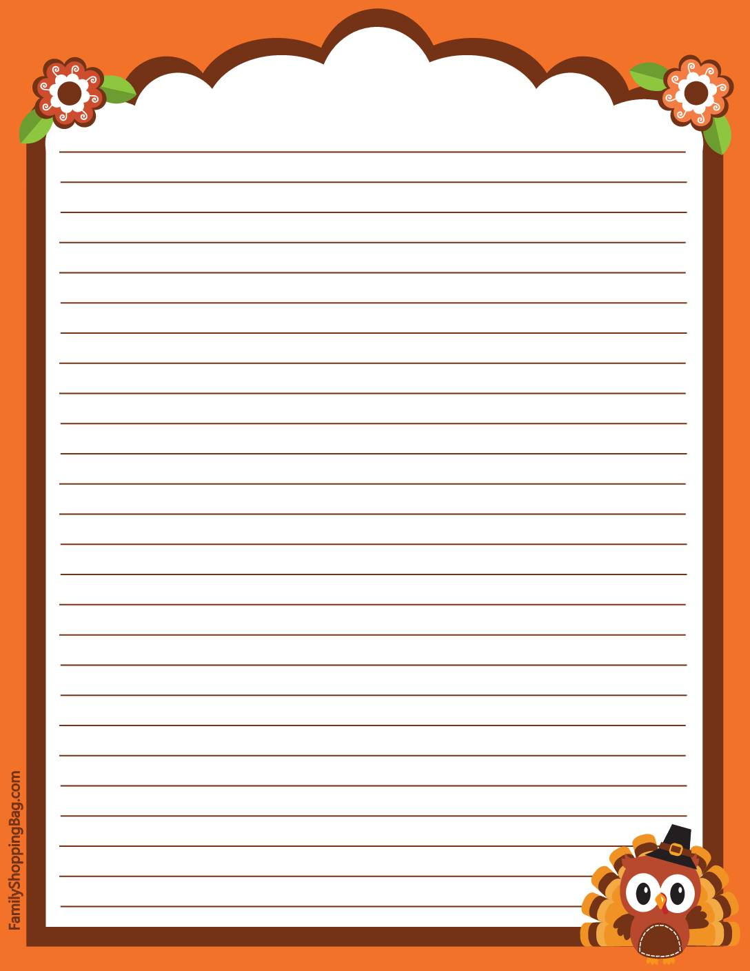 Stationery Thanksgiving - Worksheets Library within Thanksgiving Stationery Printable Free