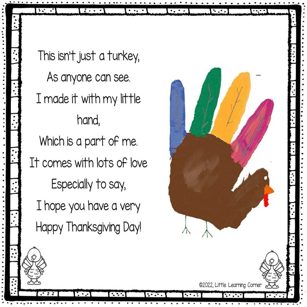 Store - Little Learning Corner in This Isn&amp;amp;#039;t Just a Turkey Poem Printable