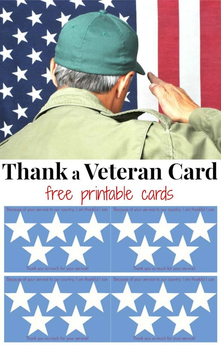 Thank A Veteran Cards - Free Printable intended for Printable Thank You Veterans