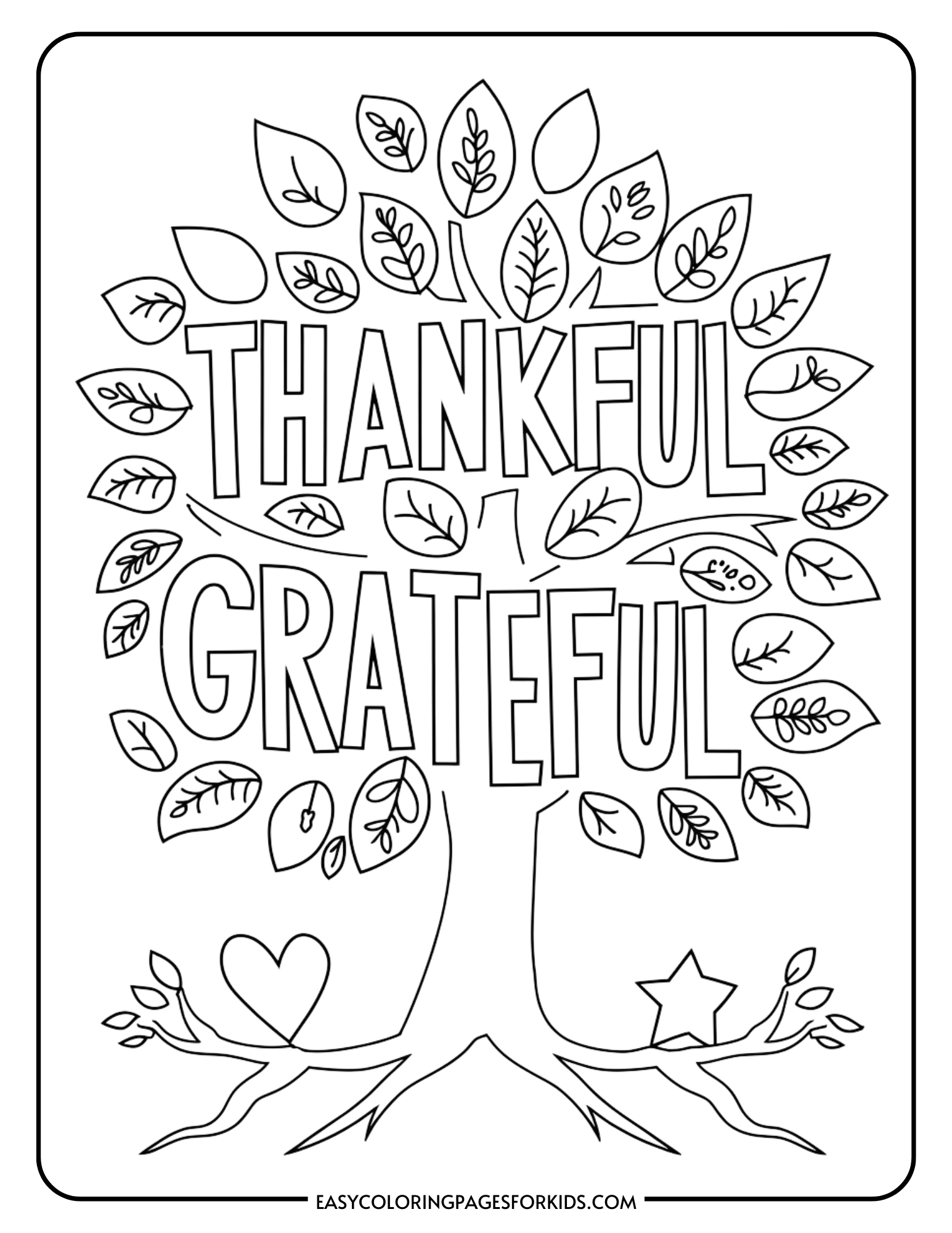 Thankful Tree Coloring Pages (5 Free Printable Pages) - Easy with I Am Thankful For Activity Art Lesson Free Printable