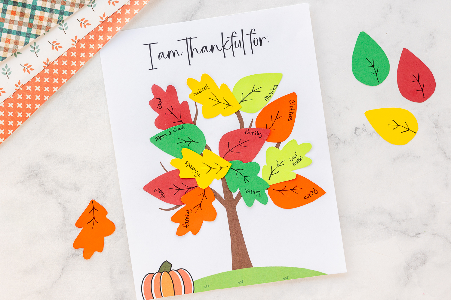 Thankful Tree Printable.mp4 inside I Am Thankful For Leaf Printable