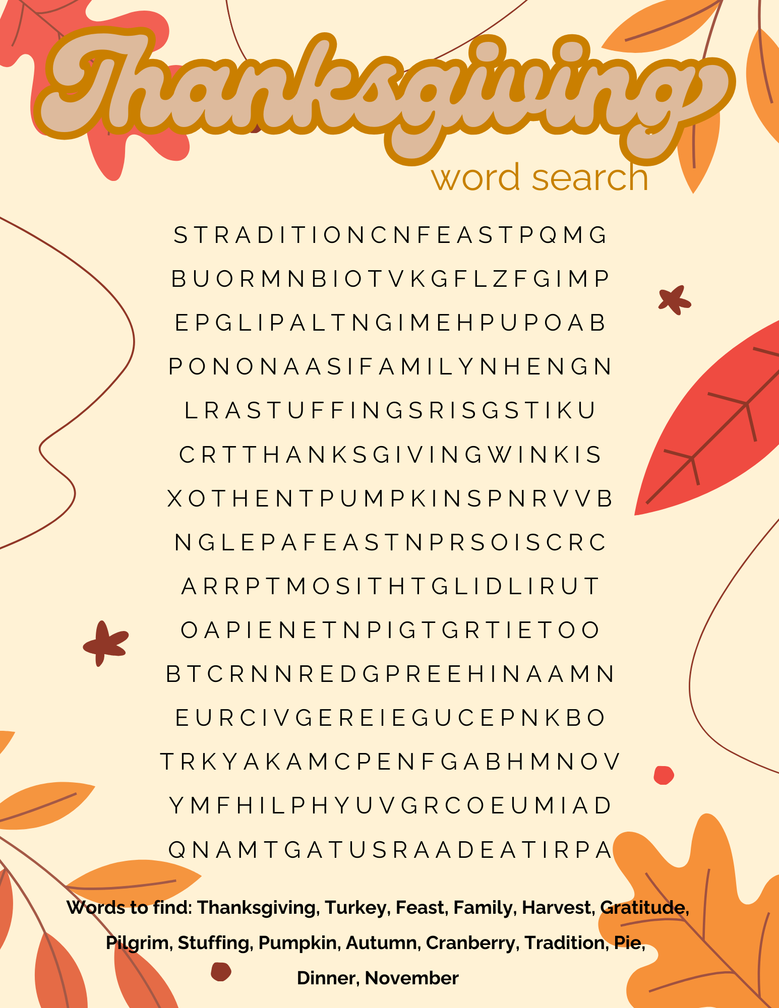 Thanksgiving Activities For Kids: Free Printable Thanksgiving regarding Thanksgiving Free Printable Activities