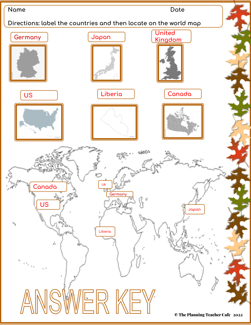 Thanksgiving Around The World - Classful within Thanksgiving Around the World Worksheet