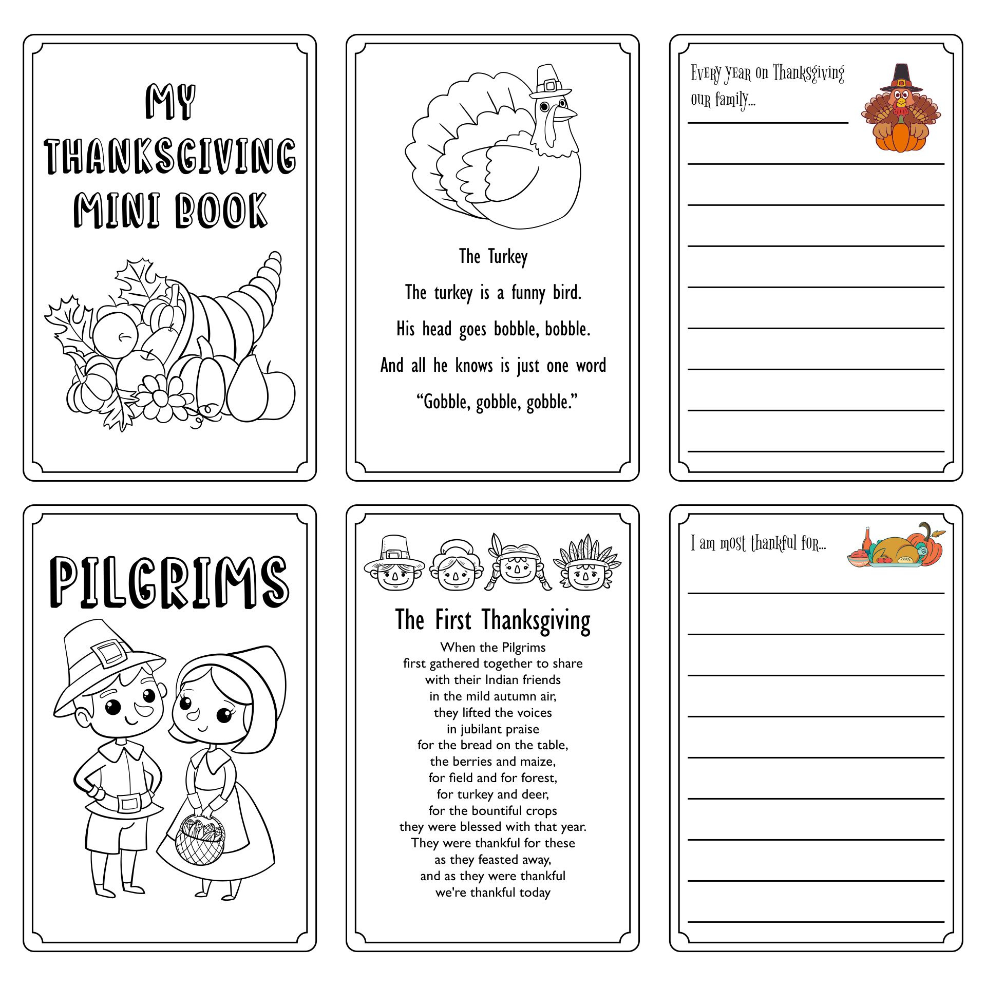 Thanksgiving Books For Kindergarten - 12 Free Pdf Printables pertaining to Free Printable Thanksgiving Story Booklet