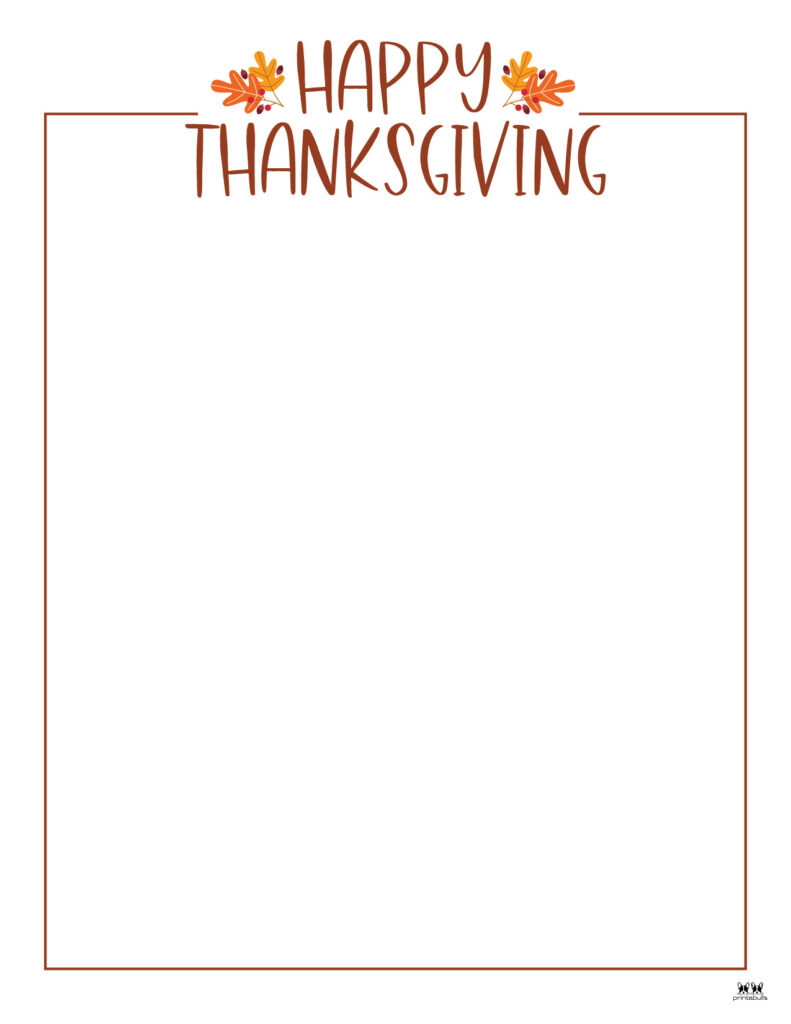 Thanksgiving Borders &amp;amp; Frames - 41 Free Pages | Printabulls with Free Thanksgiving Printable Borders