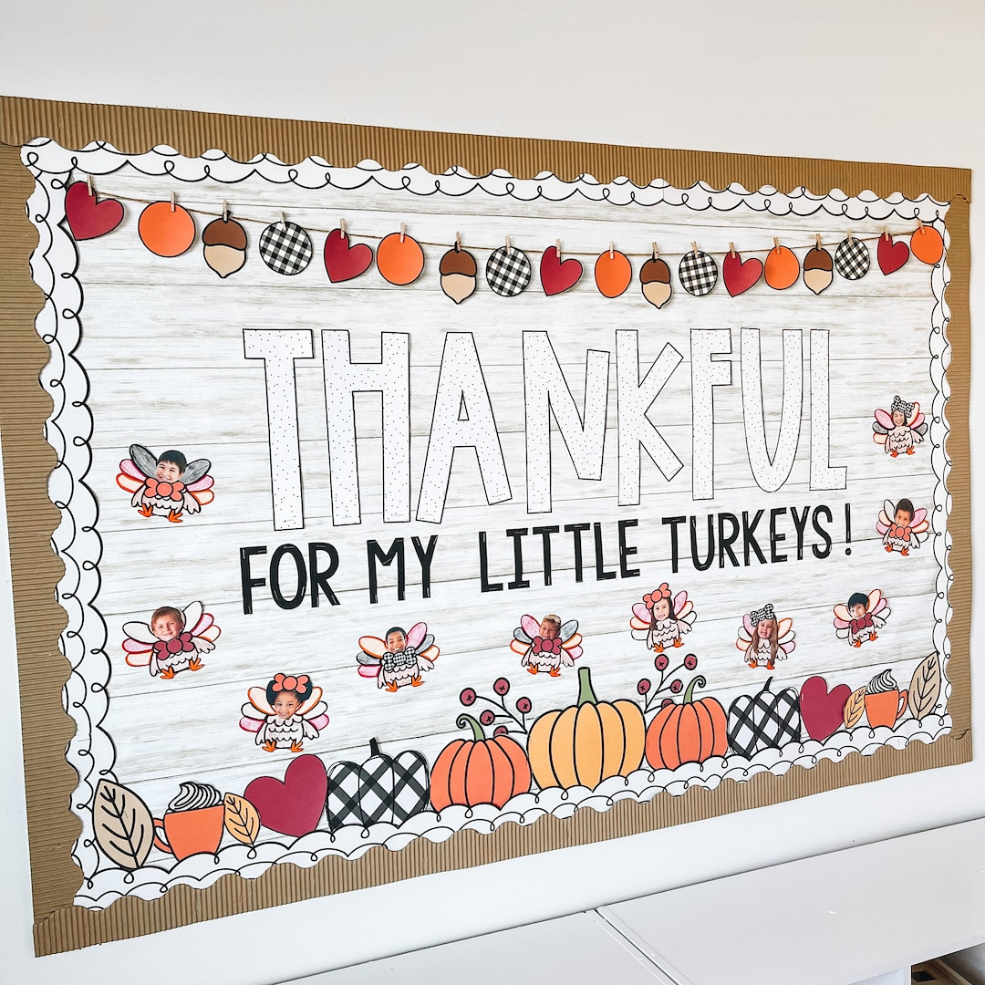Thanksgiving Bulletin Board Kit &amp;amp; Schüleraktivität - Etsy.de for Thanksgiving Bulletin Board Printables