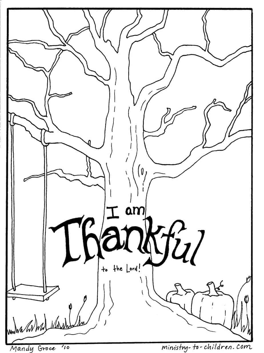 Thanksgiving Coloring Pages (Free Printable For Kids) throughout I Am Thankful For Coloring Pages Printable