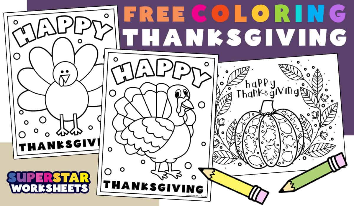 Thanksgiving Coloring Pages (Free Printables) - Superstar Worksheets regarding Free Thanksgiving Color Printables