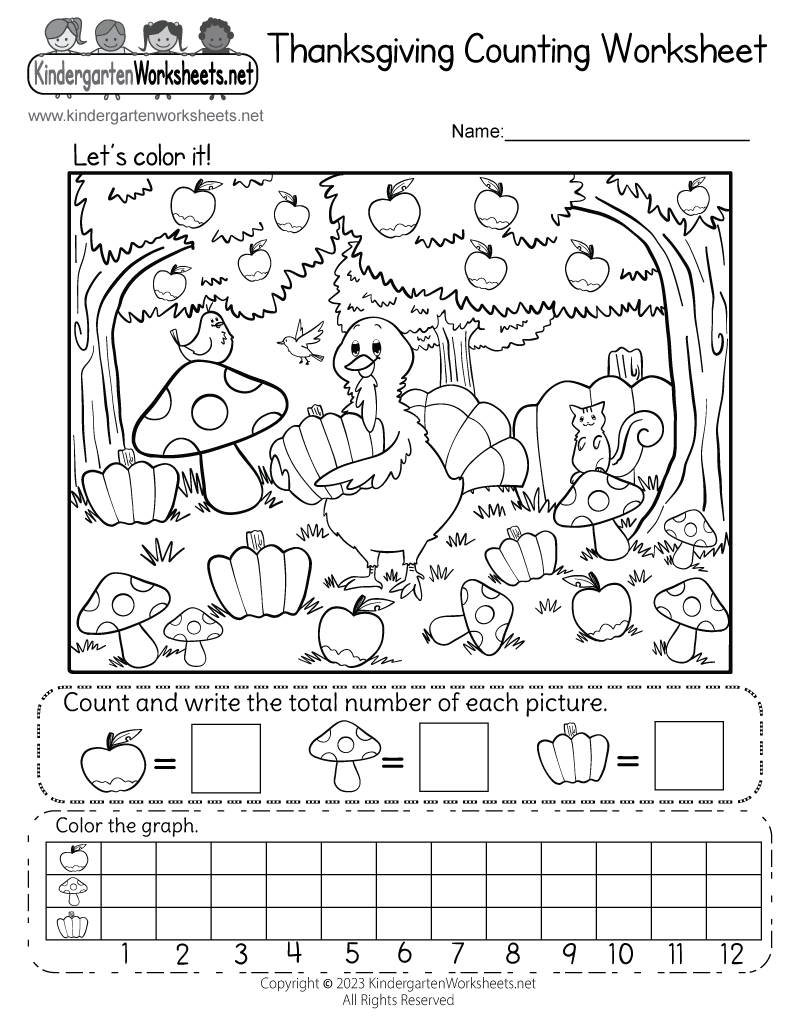 Thanksgiving Counting Worksheet - Free Printable, Digital, &amp;amp; Pdf within Fun Thanksgiving Worksheets