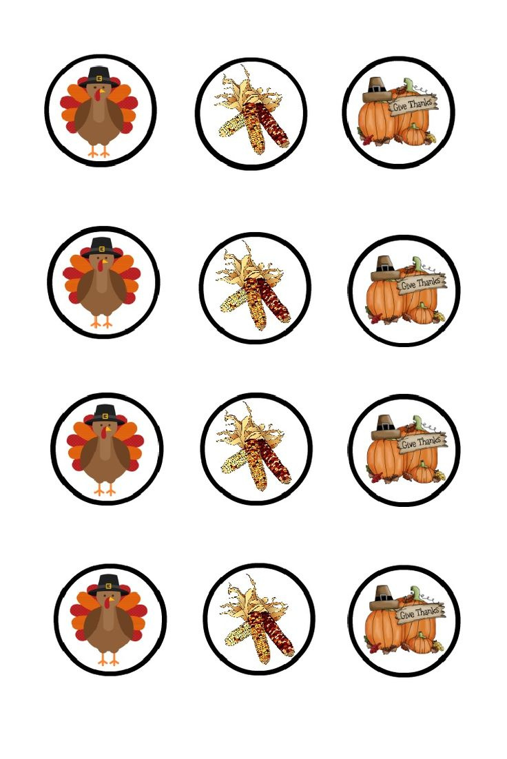 Thanksgiving Cupcake Toppers Pdf | Pdf in Thanksgiving Cupcake Toppers Printable Free
