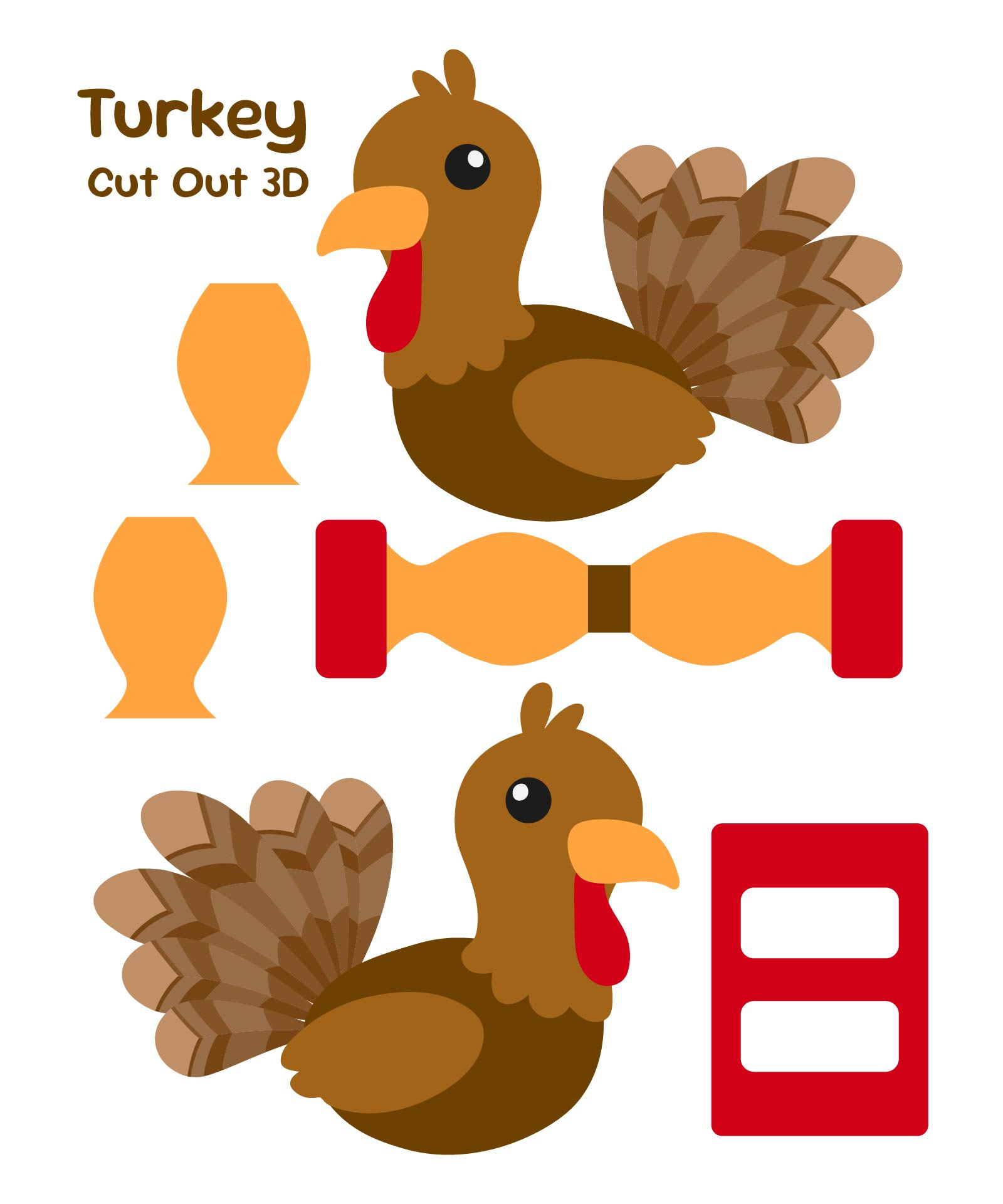 Thanksgiving Cut Out Printable - Printable Party Favors within Thanksgiving Cutouts Free Printable