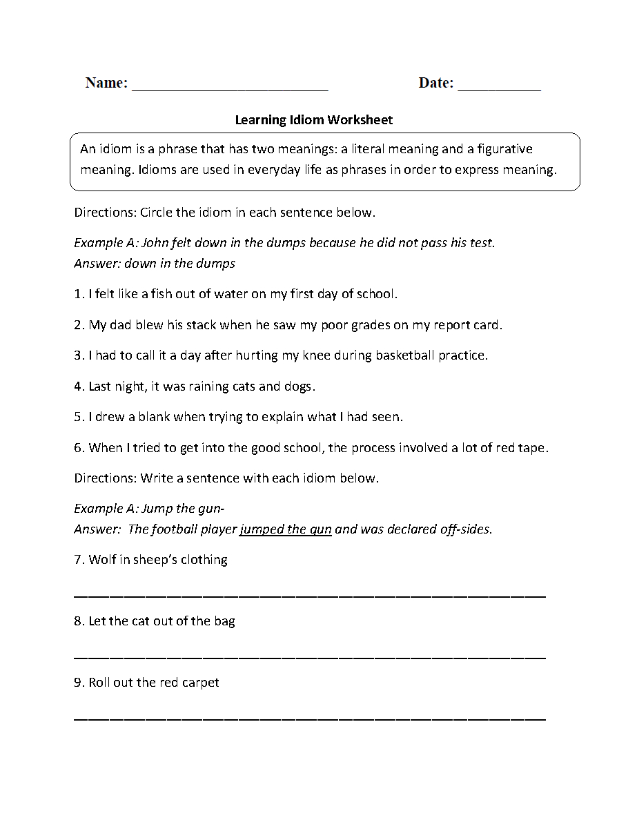 Thanksgiving Figurative Language Identification Worksheet in Thanksgiving Figurative Language Worksheet Answer Key