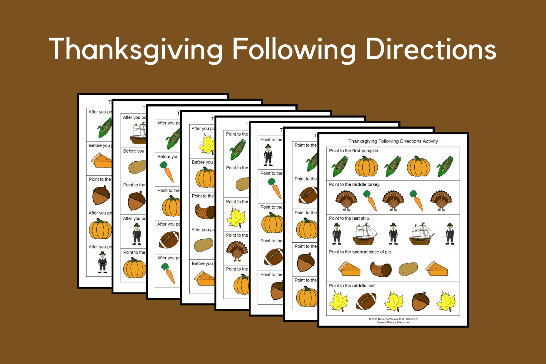 Thanksgiving Following Directions Activity | Speech Therapy Ideas throughout Following Directions Thanksgiving Worksheet