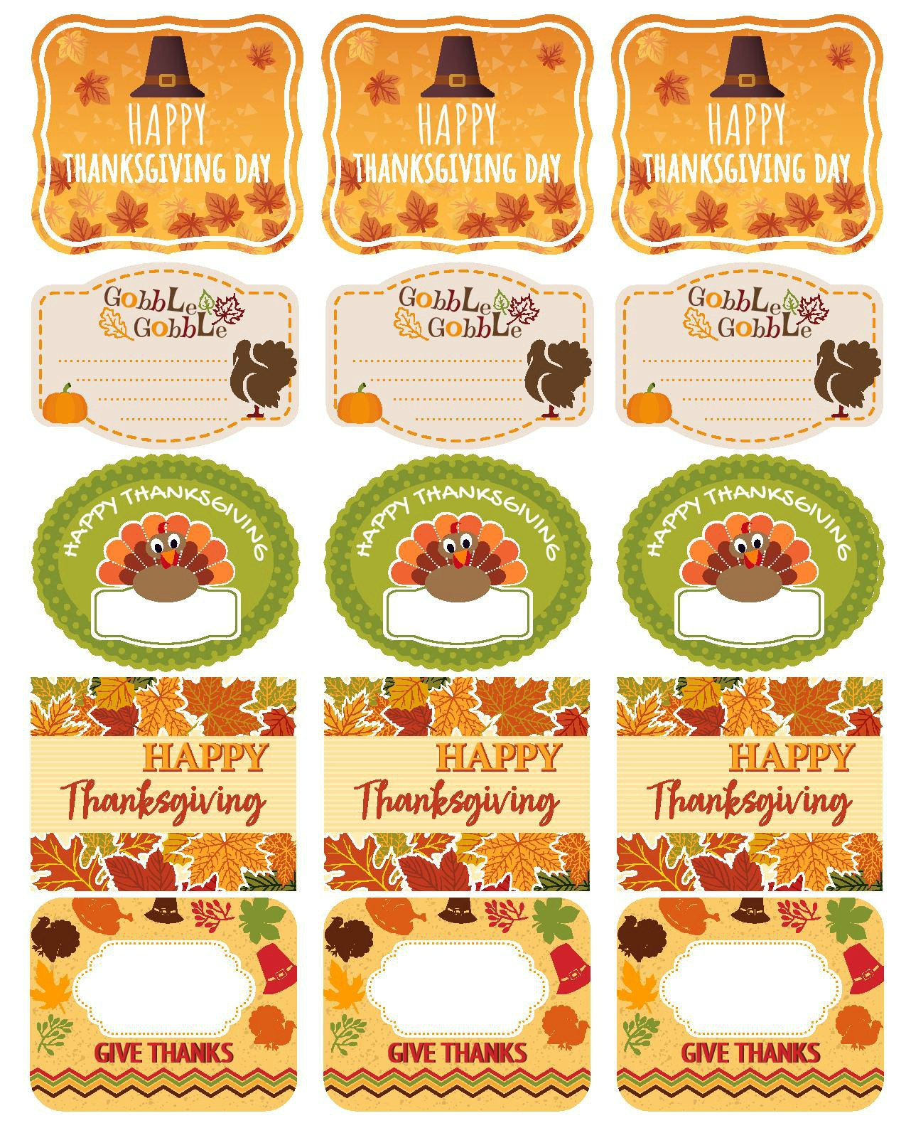 Thanksgiving Food Printables - Printable Party Favors within Free Printable Thanksgiving Food Labels