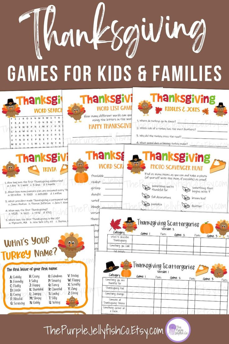 Thanksgiving Game Bundle, Thanksgiving Games Printable throughout Printable Thanksgiving Games For Family