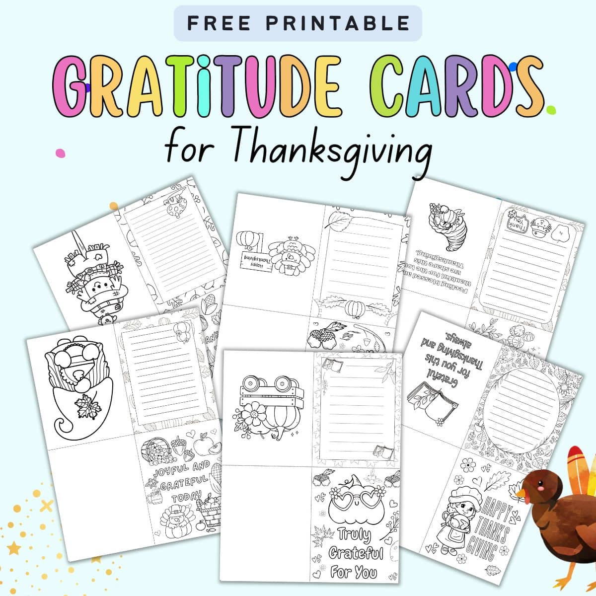 Thanksgiving Gratitude Cards Free Printables - The Artisan Life throughout Printable Thanksgiving Cards Free