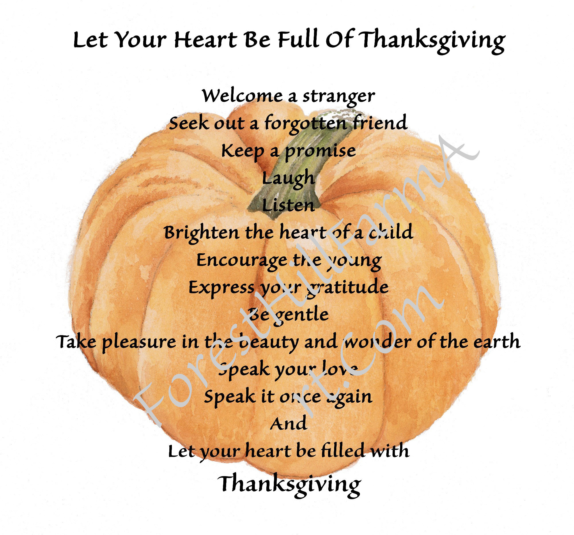 Thanksgiving Greeting/Thanksgiving Poem Print Ready - Etsy inside Thanksgiving Card Poems
