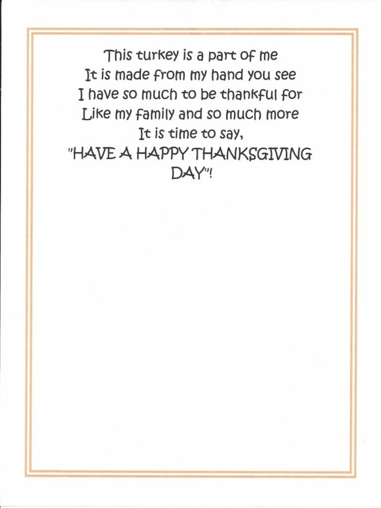 Thanksgiving Handprint Poem Printablepdf | Pdf throughout Free Printable Thanksgiving Handprint Poem