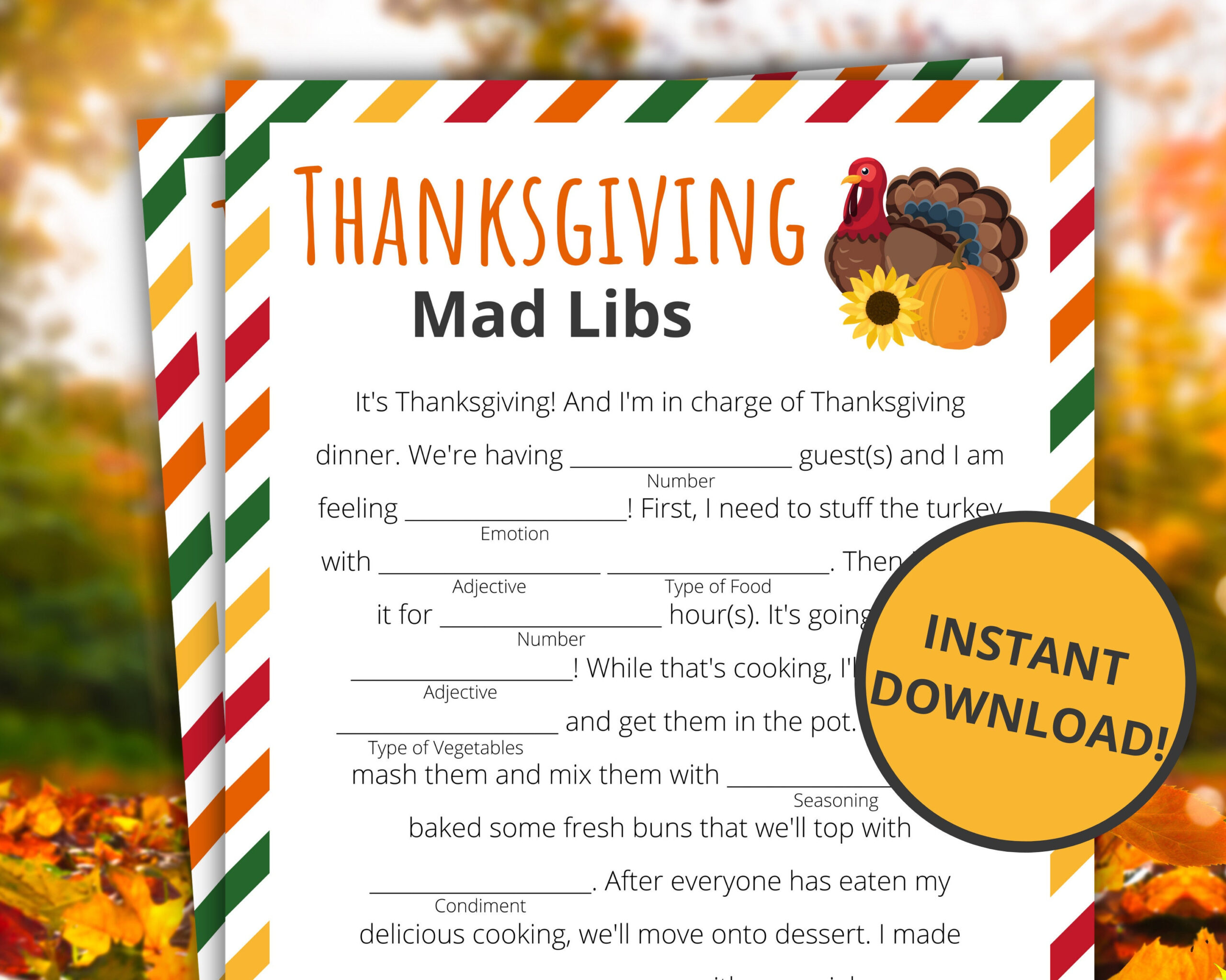 Thanksgiving Mad Libs | Printable Thanksgiving Game | Thanksgiving with regard to Mad Libs Printable Thanksgiving