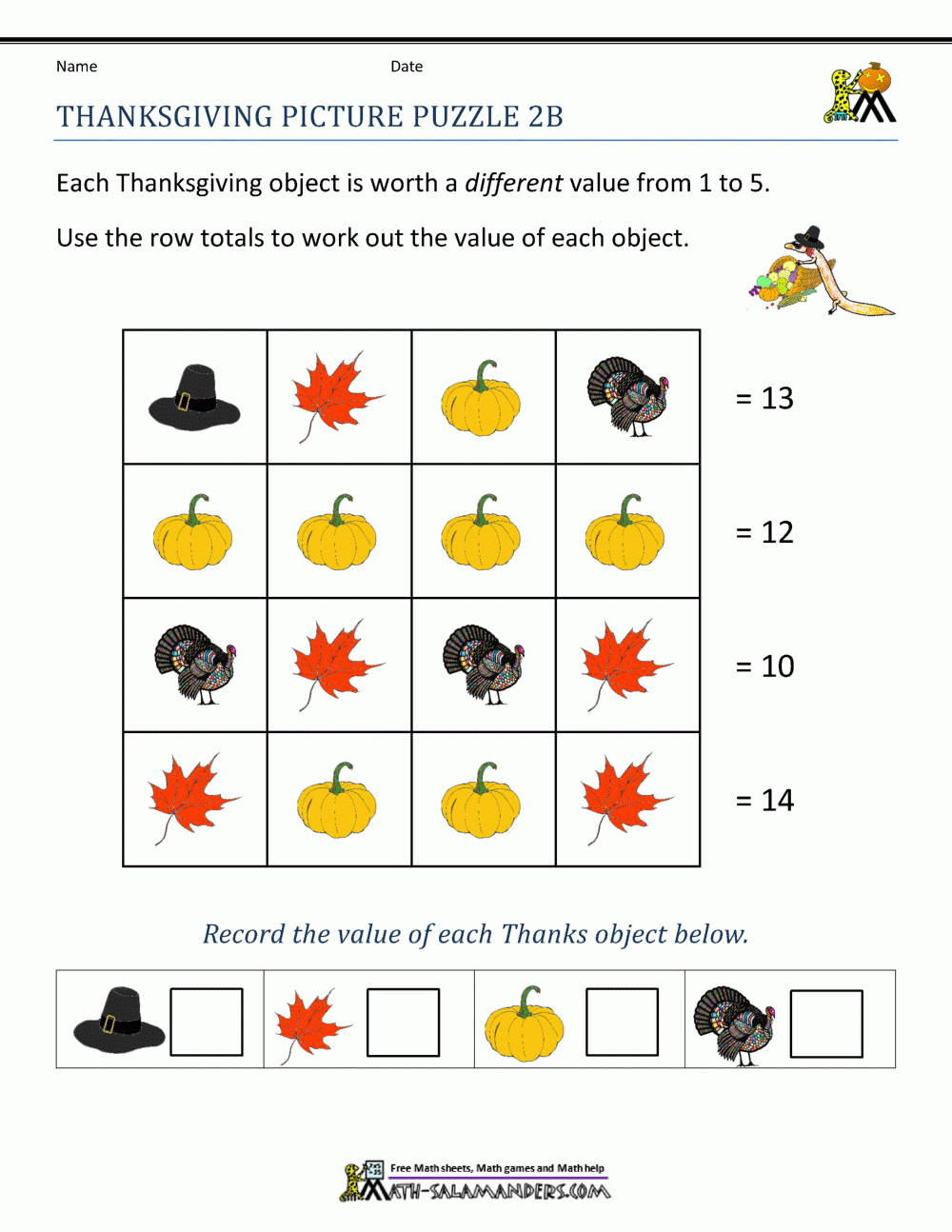 Thanksgiving Math Worksheets 2Nd Grade intended for Thanksgiving Worksheets For 2Nd Graders