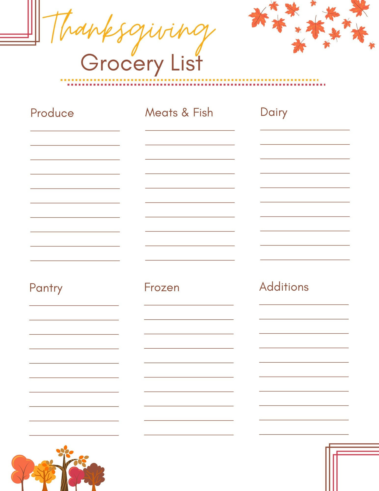 Thanksgiving Meal Grocery List Cooking Game Plan Menu, Download within Printable Grocery List For Thanksgiving
