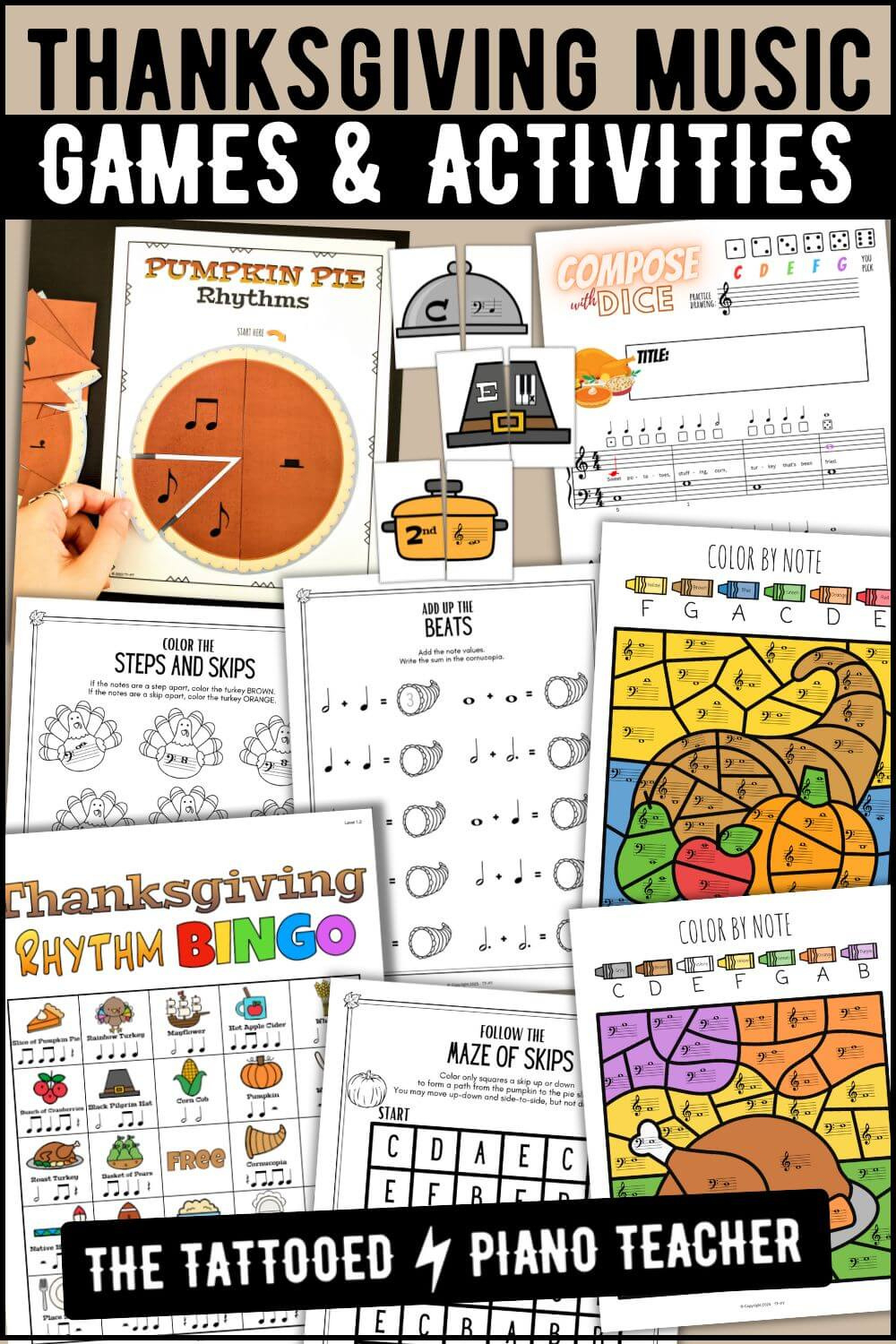 Thanksgiving Music Activities: Games &amp;amp; Worksheets Your Students within Free Thanksgiving Music Worksheets