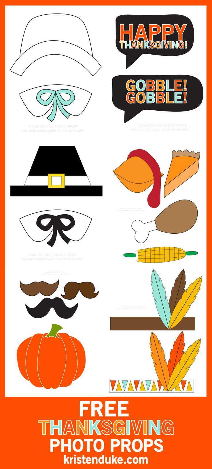 Thanksgiving Photo Booth Free Printables - Capturing Joy throughout Free Printable Thanksgiving Photo Booth Props