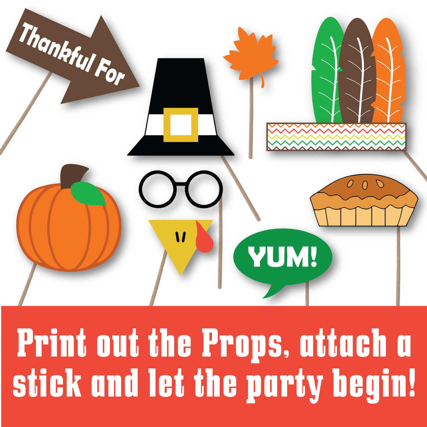 Thanksgiving Photo Booth Props - Svg Cut Files - Dxf - Png - Jpeg throughout Free Printable Thanksgiving Photo Booth Props