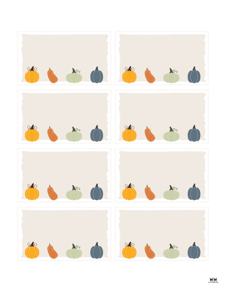 Thanksgiving Place Cards - 15 Free Printable Sets | Printabulls in Thanksgiving Dinner Place Cards Printable
