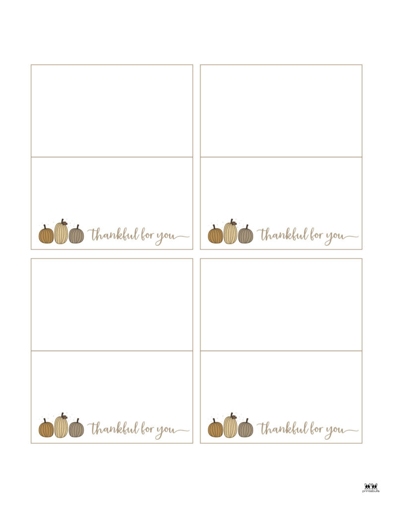 Thanksgiving Place Cards - 15 Free Printable Sets | Printabulls inside Free Printable Thanksgiving Name Place Cards