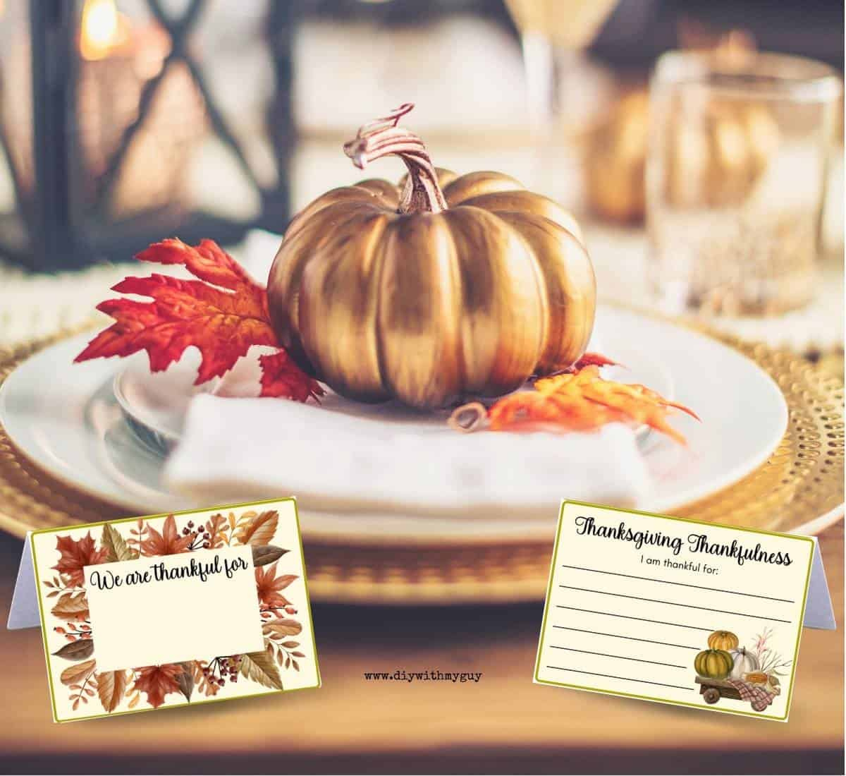 Thanksgiving Place Cards Free Printable - Diy With My Guy throughout Free Printable Place Cards For Thanksgiving Dinner