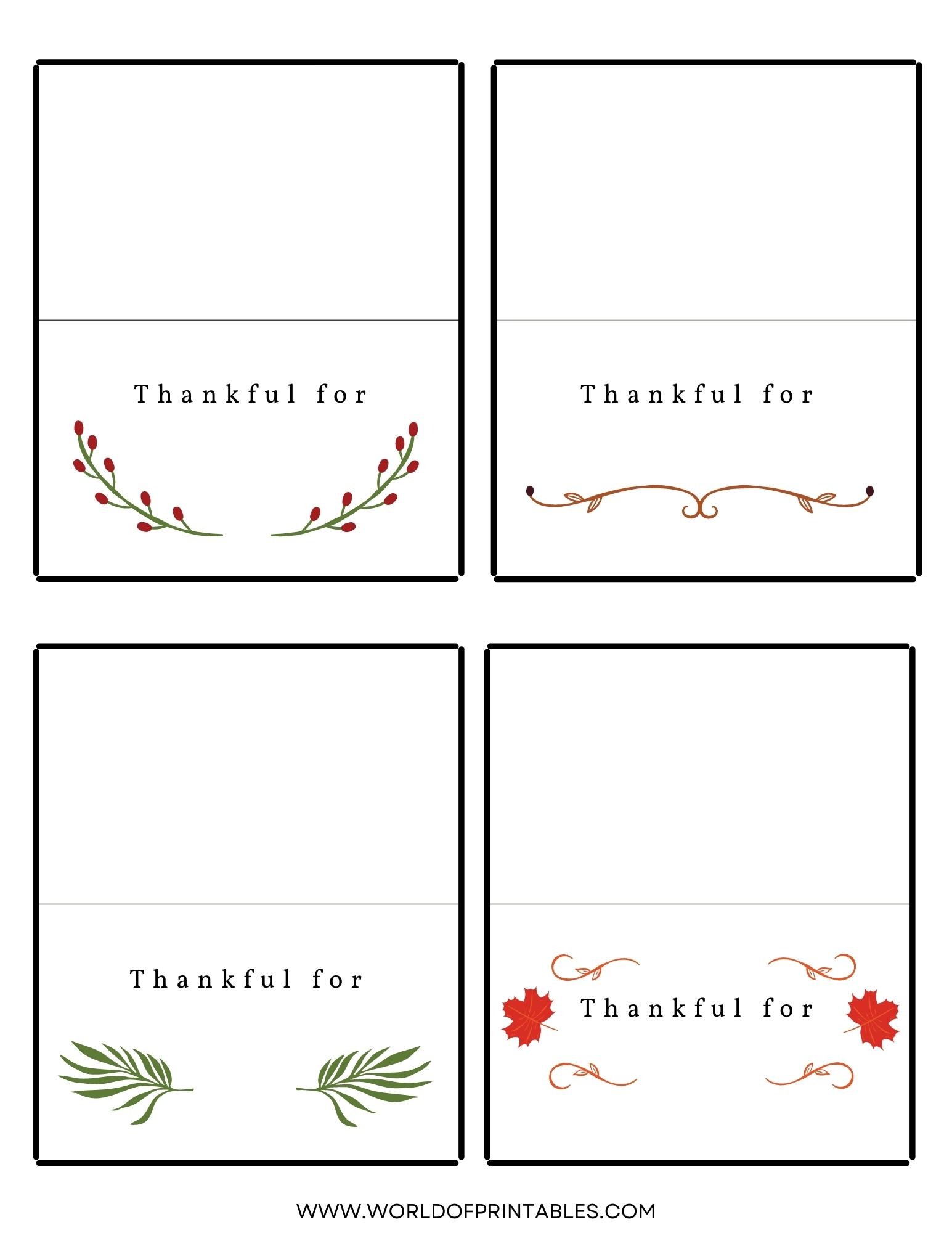 Thanksgiving Place Cards | Free Printables - Just Customize &amp;amp; Print! regarding Printable Place Cards Thanksgiving