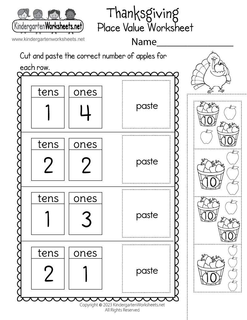 Thanksgiving Place Value Worksheet - Free Printable, Digital, &amp;amp; Pdf regarding Thanksgiving Math Worksheets Free Printable