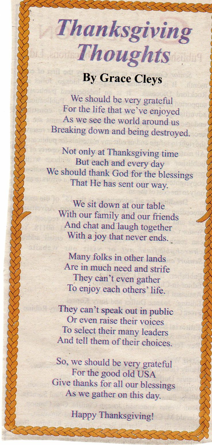 Thanksgiving Poem throughout A Thanksgiving Poem to God