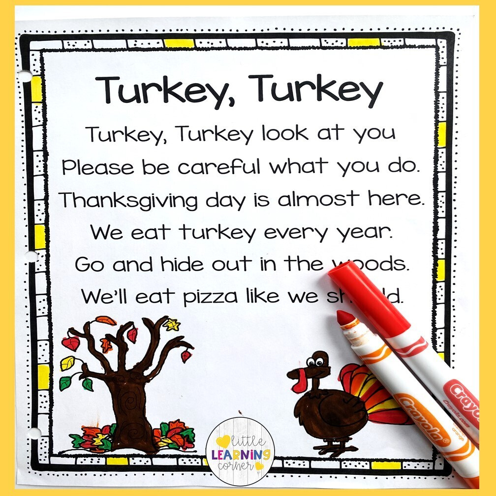 Thanksgiving Poems For Kids with Short Funny Thanksgiving Poems