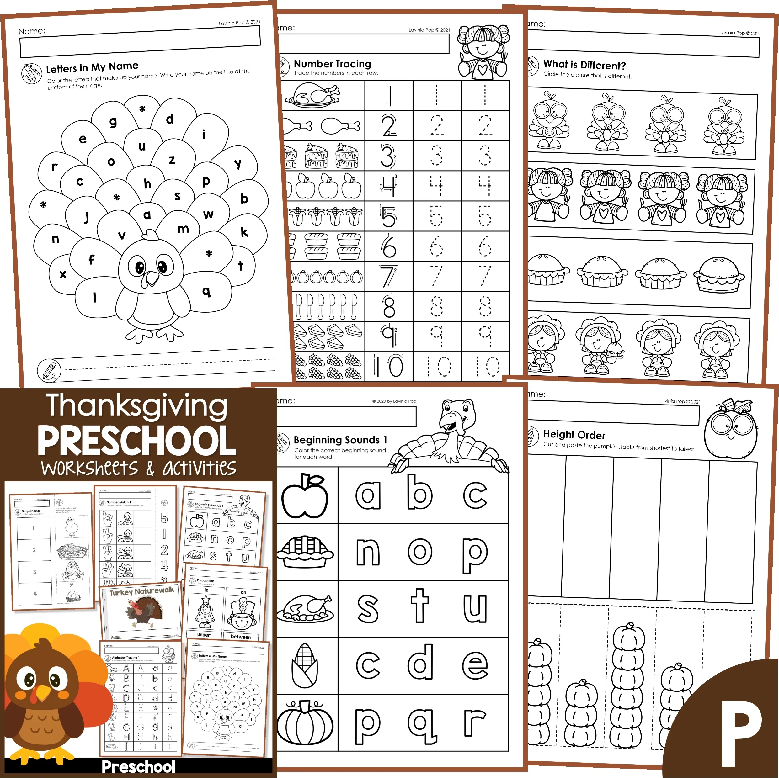 Thanksgiving Preschool Worksheets And Activities No Prep pertaining to Free Printable Thanksgiving Worksheets For Preschool