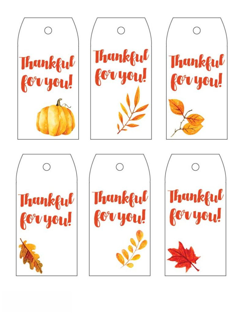 Thanksgiving Printable Gift Tags - South Georgia Style regarding Free Thanksgiving Tags Printable