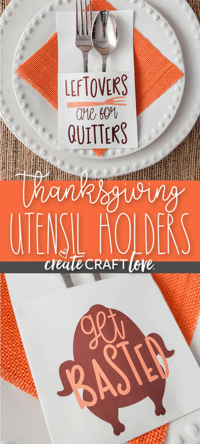 Thanksgiving Printable Utensil Holders - Create Craft Love for Thanksgiving Utensil Holder Printable