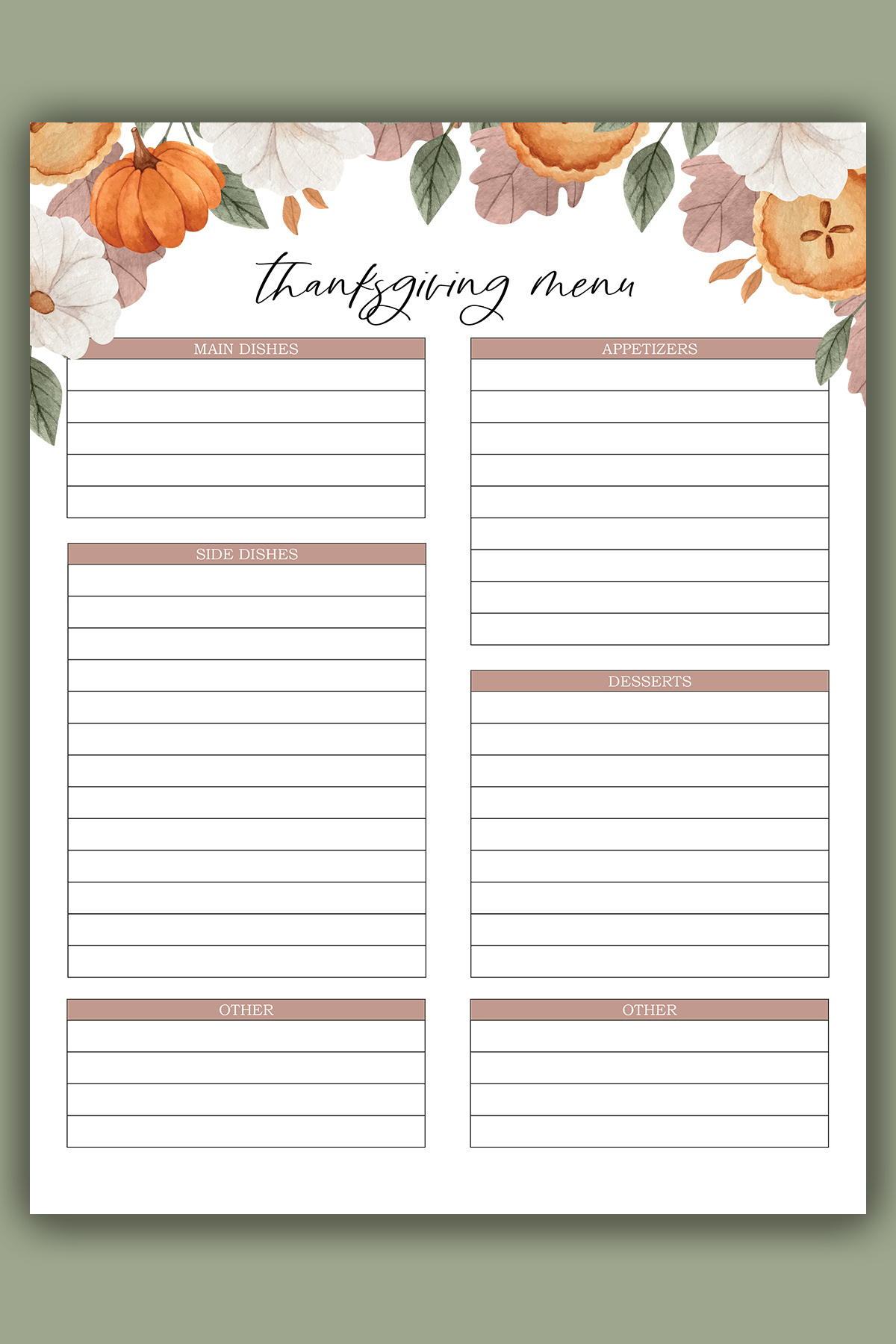 Thanksgiving Shopping List, To Do List, And Menu Printable Set with regard to Thanksgiving Menu Shopping List Template