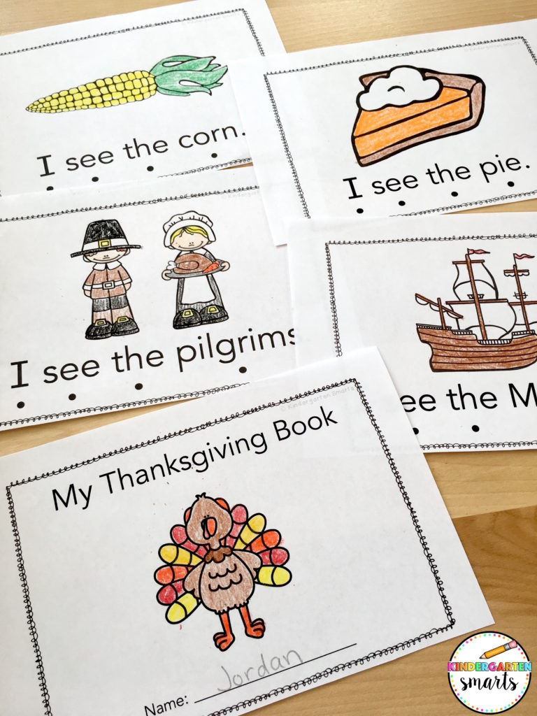 Thanksgiving Sight Word Book With A Freebie - Kindergarten Smarts intended for Free Printable Thanksgiving Booklets