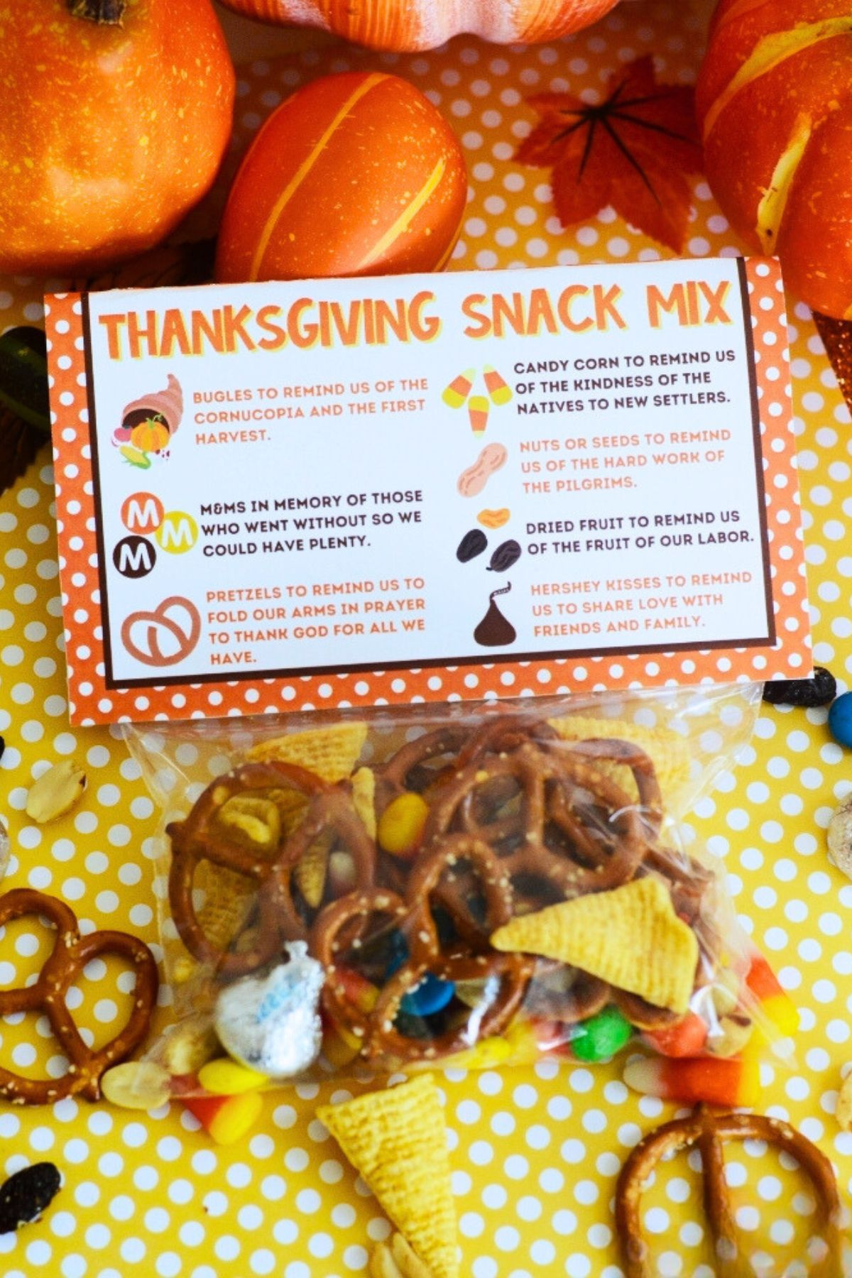 Thanksgiving Snack Mix (Free Printable Tags!) with regard to Thanksgiving Blessing Mix Poem Printable
