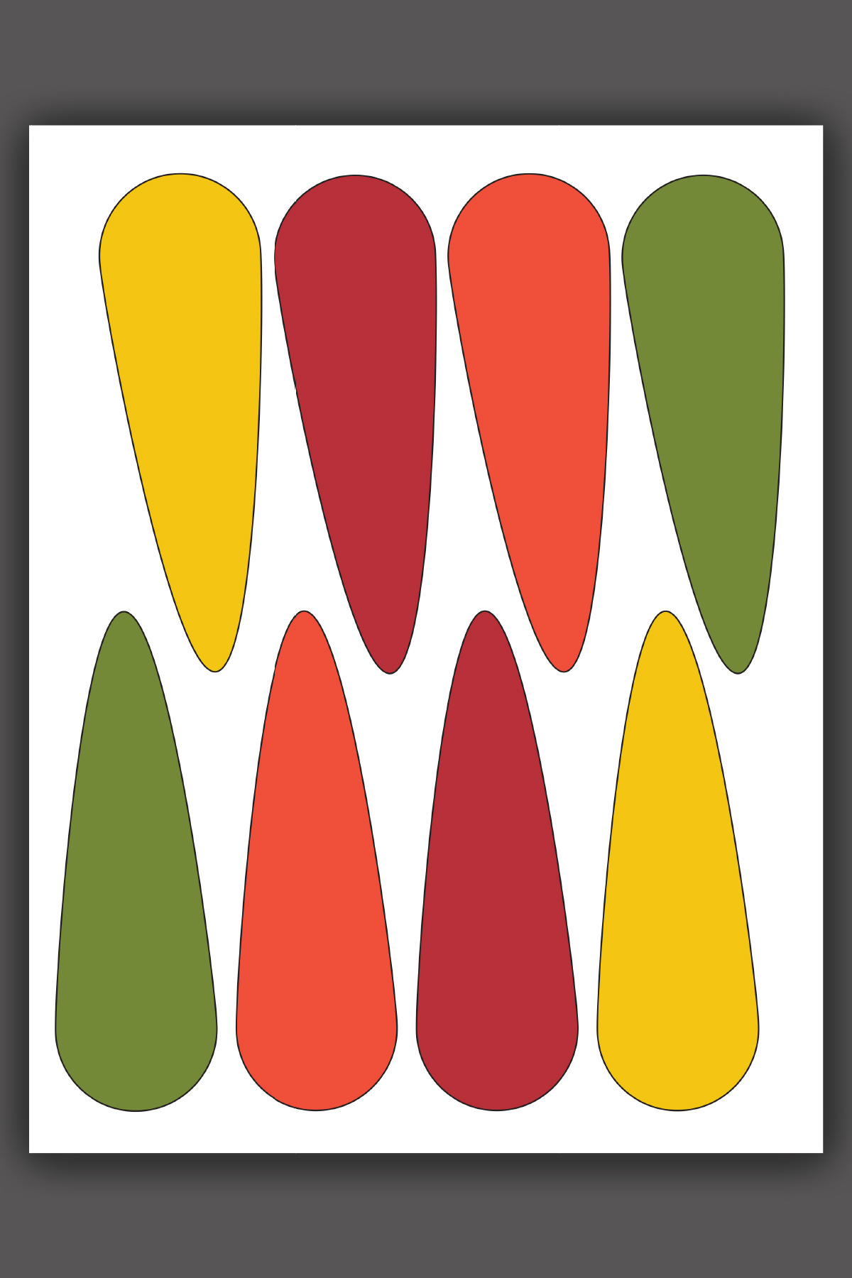 Thanksgiving Thankful Turkey Printable with Colored Turkey Feathers Printable