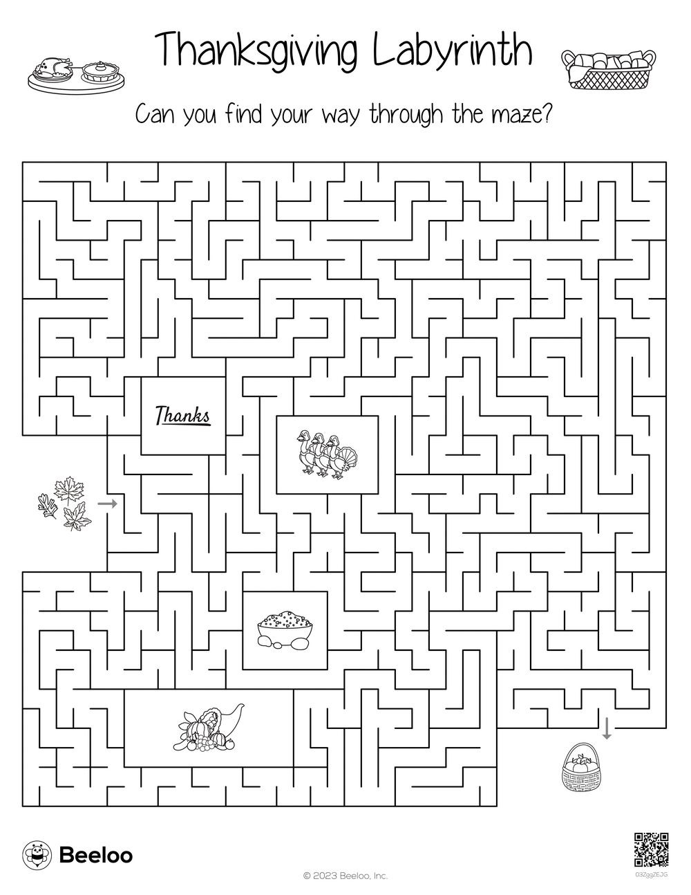 Thanksgiving-Themed Mazes • Beeloo Printable Crafts And Activities regarding Thanksgiving Maze Worksheet