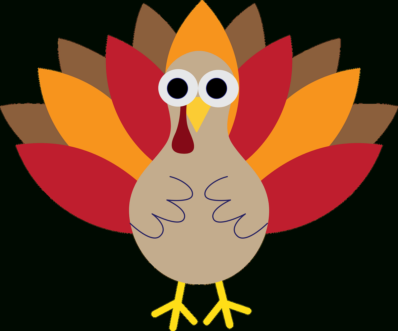 Thanksgiving Turkey - Free Vector Clipart Images On Creazilla in Printable Turkey Clip Art
