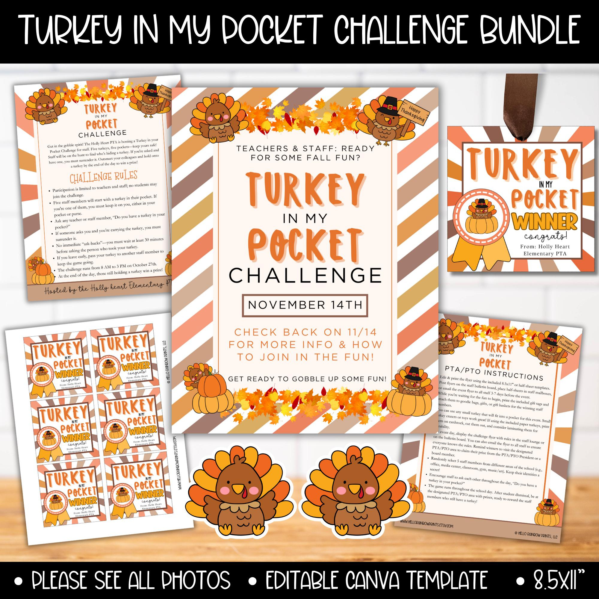 Thanksgiving Turkey Office Work Pocket Game Printable, Fall Team regarding Turkey In Your Pocket Game Rules Printable
