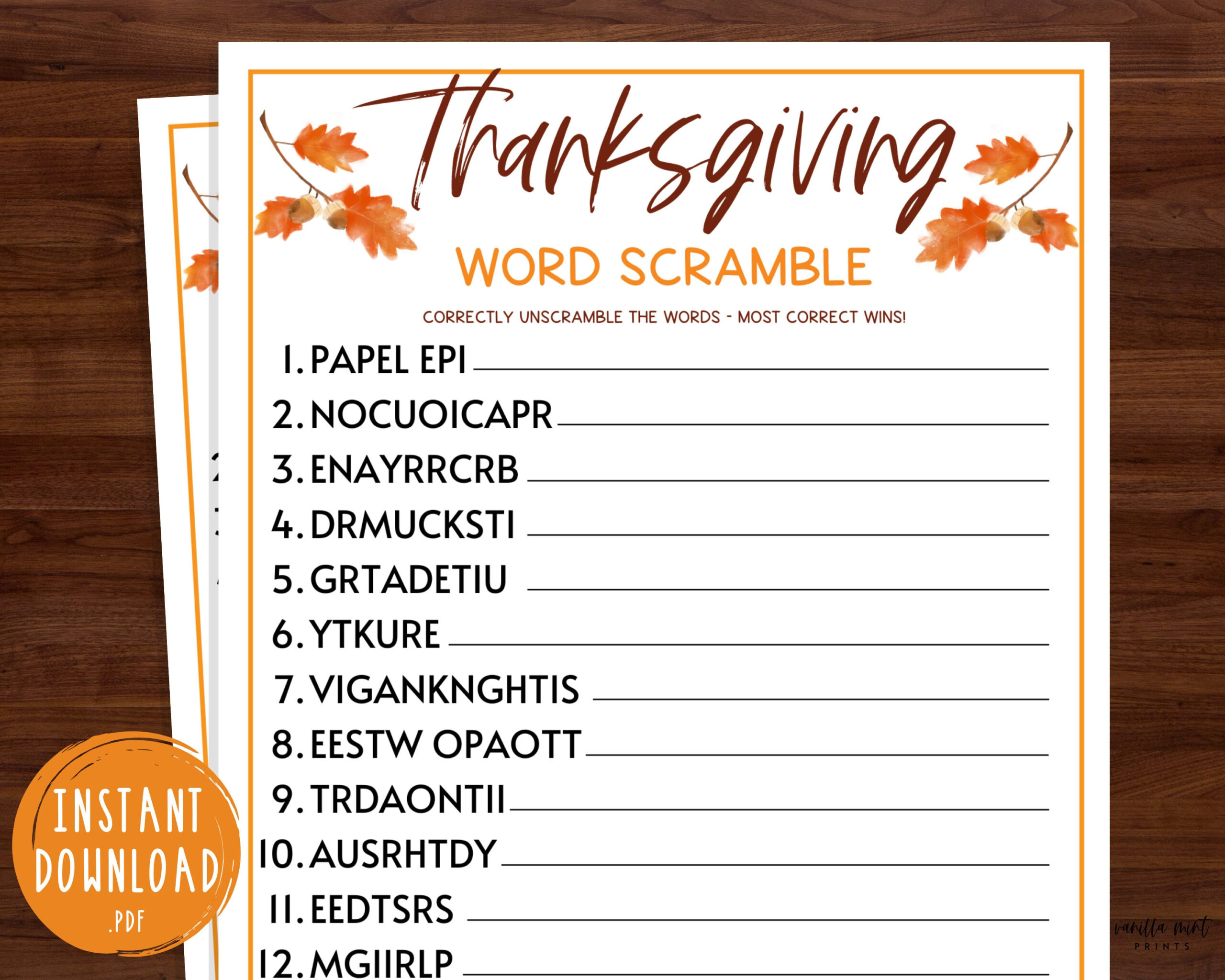 Thanksgiving Word Scramble Game | Thanksgiving Printable Games regarding Thanksgiving Printable Word Scramble