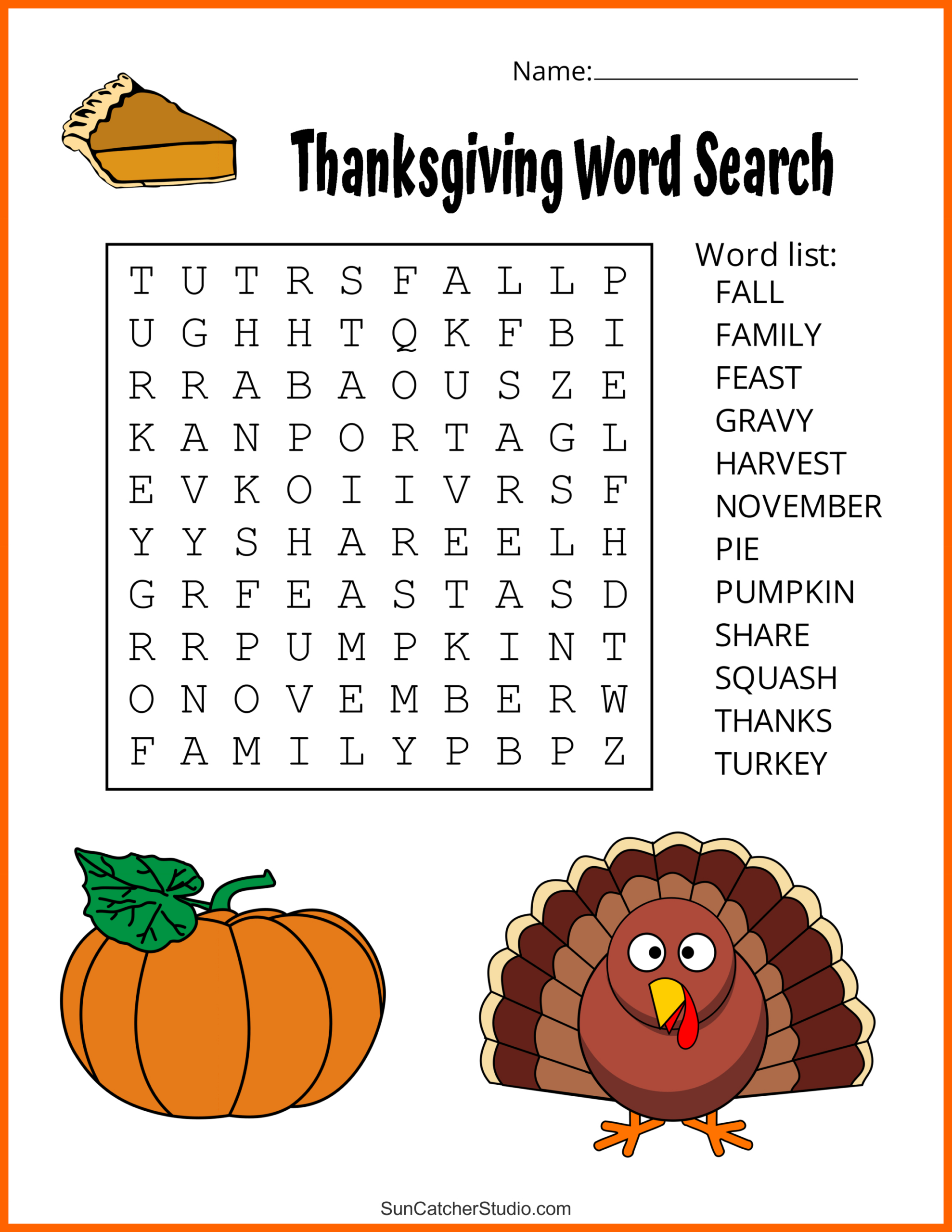 Thanksgiving Word Search (Free Printable Puzzles) – Free with regard to Free Printable Thanksgiving Word Search Large Print